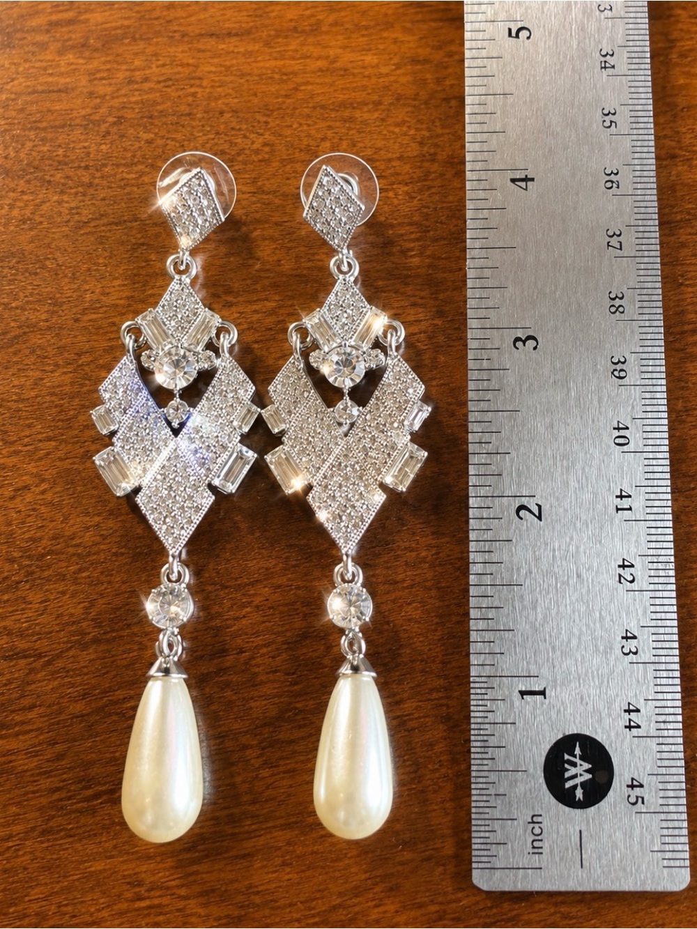 ✨ Statement Rhinestone & Pearl Drop Earrings ✨